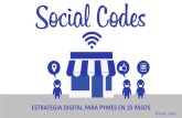 ESTRATEGIA DIGITAL PARA PYMES EN 10 PASOS · ESTRATEGIA DIGITAL PARA PYMES EN 10 PASOS @Social_codes. INVESTIGACIÓN Y PLANIFICACIÓN EJECUCIÓN ANÁLISIS Y CONTROL 3 ETAPAS @Social_codes.