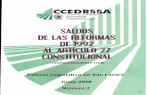 SALDOS DE LAS REFORMAS DE 1992 Reforma Art 27 Constit.pdf · agrario, y el número de tractores, trilladoras, bodegas e infraestructura ganadera. Por el otro lado, aumentó la superficie