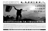 LI 112 septiembre 11 LIBIA SIRIA TÚNEZ continúa la revuelta · Suplemento Lucha Internacionalista 111 septiembre 2012 en el régimen para engañarlas. La abolición de la Ley del