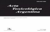 ISSN 0327-9286 Acta Toxicológica Argentina · Acta Toxicológica Argentina (ISSN 0327-9286), órgano oficial de la Asociación Toxicológica Argentina (ATA) Se publica bianualmente.