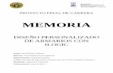 PROYECTO FINAL DE CARRERA - zaguan.unizar.eszaguan.unizar.es/record/8011/files/TAZ-PFC-2012-394.pdf · PROYECTO FINAL DE CARRERA MEMORIA DISEÑO PERSONALIZADO DE ARMARIOS CON ILOGIC