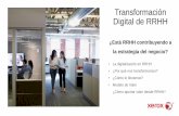 Transformación Digital de HR - agoraceg.org · transformación digital. • El 53% tiene plataformas de trabajo colaborativo • El 45% utilizan diferentes plataformas para cada
