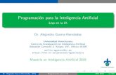 Programación para la Inteligencia Artificial - Lisp en la IA · Pirimidinas:TiminayCitosina Dr. AlejandroGuerra-Hernández (UV) ProgramaciónparalaIA MIA20198/133. Bioinformática