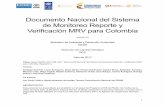 Documento Nacional del Sistema de Monitoreo Reporte y ... · Documento Nacional del Sistema de Monitoreo Reporte y Verificación MRV para Colombia Versión 2.0 Ministerio de Ambiente
