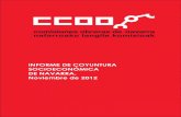 portada informe coyuntura - Comisiones Obreras de Navarra · El Informe de Coyuntura Socioeconómica de ... consecuencias de la recesión económica junto con las de la reforma laboral