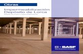 Obras Impermeabilización Depósito de Lorca · - Determinación de la profundidad de penetración de agua bajo presión según UNE -83-309-90 para MASTERSEAL 550. - Anexo IX del