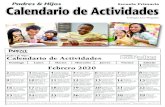 Calendario de Actividades - Colegio Nogales€¦ · dormir, deje una tarjeta de San Valentín donde la encuentre al despertarse mañana. 1: 4: Dígales y muéstreles a los miembros
