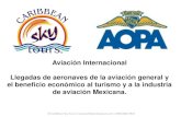 Aviación Internacional Llegadas de aeronaves de la ... · Expositor Rick Gardner Gallart •Director de Aviación de Caribbean Sky Tours S.A. de C.V., Cancún, Q. Roo •Representante