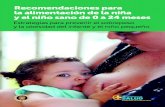Recomendaciones para la alimentación de la niña y el niño ...salud.gov.pr/Estadisticas-Registros-y-Publicaciones...Recomendaciones para la alimentación de la niña y el niño sano