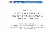 · Web viewRespondiendo a la ENCI 2019-2022, APC-Colombia orientará a las entidades nacionales y a las autoridades locales departamentales, en la formulación de planes de trabajo