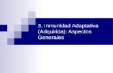 Inmunidad Adquirida: Aspectos generales Inmunidad activa y pasiva Inmunidad activa natural: Infecciones