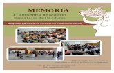 MEMORIA - fhia.org.hn...El Primer Encuentro de Mujeres Cacaoteras de Honduras, se realizó el 24 de noviembre de 2011 en las instalaciones de la Fundación Hondureña de ... producción