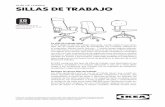 GUÍA DE COMPRA SILLAS DE TRABAJO - IKEA · MOLTE silla de escritorio Asiento 39×36 cm. Peso máx 110 kg. Para que te sientes cómodamente, la al - tura se regula a 4 alturas: 41,