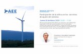 Participación de la eólica en los servicios de ajuste del sistema · 2020-03-27 · Participación de la eólica en los servicios de ajuste del sistema § Las energías renovables