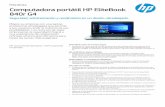 840r G4 Computadora por tátil HP EliteBook · Proteja su PC contra la evolución de las amenazas de malware del futuro, gracias a las soluciones de seguridad HP con recuperación