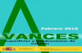 Febrero 2015 VANCES...Febrero de 2015 Se presentan las estimaciones disponibles de los cultivos y grupos de cultivos de mayor importancia en España correspondientes al 28 de febrero