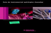 Sets de instrumental quirúrgico Aesculap · JF934 Esterilla silicona para instrumental, 277x126 mm 1 SET ODONTOLOGÍA Referencia Artículo Uds VB200R Abrebocas, 105 mm 1 AN705R Pinza