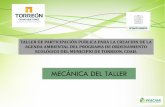 Ayuntamiento de Torreón - MECÁNICA DEL TALLER€¦ · TALLER DE PARTICIPACIÓN PUBLICA PARA LA CREACION DE LA AGENDA AMBIENTAL DEL PROGRAMA DE ORDENAMIENTO ... generar un a lista