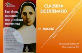 Clausura del bicentenario · ACOGIDA Hemos ido llegando cada un@ desde su lugar para celebrar con gozo el 200 aniversario del nacimiento de M. Alfonsa.
