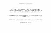 LOS TEXTOS DE VIVENCIA COYUNTURAL PARA MEJORAR LA …unefco.minedu.gob.bo/app/dgfmPortal/file/publicaciones/... · 2019-10-15 · La aplicación de metodologías tradicionales en