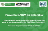 Proyecto SAICM en Colombia€¦ · Emergencias. 5. Taller de Evaluación de Capacidades y establecimiento de Prioridades Nacionales 6. Manual de Entrenamiento de Entrenadores (CNPML).