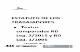 ESTATUTO DE LOS TRABAJADORES: Textos comparados RD …fccortes.galeon.com/index_archivos/TABLA... · Estatuto de los Trabajadores, aprobado mediante Real Decreto Legislativo 1/1995,