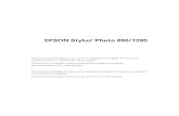 EPSON Stylus Photo 890/1280 · Mejora de fotos digitales 23 Uso de opciones personalizadas 23 ... Examen del patrón de prueba de inyectores 79 Reemplazo de un cartucho de tinta 80