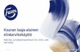 Kauran laaja-alainen elintarvikekäyttö - LADEC · Kauran laaja-alainen elintarvikekäyttö Myllyvilja- ja mallasohraseminaari 29.1.2018, Lahti Heli Anttila ... •Puhtauden ja ympäristöystävällisyyden