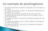 Un exemple de plurilingüisme - Intersindical Marc... · 2010-02-23 · Un exemple de plurilingüisme Una descripció del repertori lingüístic d’un Europeu o Europea: És capaç