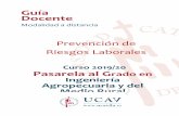 Guía Docente - UCAVILA · 2019-10-28 · Guía docente de Prevención de Riesgos Laborales . 5 G15. Capacidad de reflexión sobre los efectos que el desarrollo de su actividad profesional