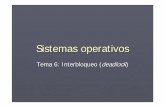 Sistemas operativosgssi.det.uvigo.es/users/mlnores/public_html/6w.pdfSistemas operativos Tema 6: Interbloqueo (deadlock) Concurrencia de procesos Conceptos de concurrencia y exclusión