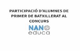 PARTICIPACIÓ D’ALUMNES DE PRIMER DE BATXILLERAT AL …...Universitat de Barcelona (UB), l’Institut Català de Nanociència i Nanotecnologia (ICN2), la Universitat Autònoma de