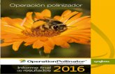 Informe final 2016: Operación Polinizador · 2018-10-05 · Informe final 2016: Operación Polinizador 1. INTRODUCCIÓN La polinización y la importancia de los polinizadores El