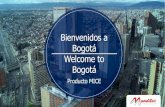 Bienvenidos a Bogotá Welcome to Bogotá · Tequendama Bogotá El tradicional hotel Tequendama en Bogotá cuenta con 39 salones perfectamente equipados con una capacidad de 10 hasta