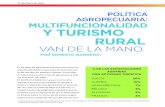 POLÍTICA AGROPECUARIA: MULTIFUNCIONALIDAD Y TURISMO RURAL€¦ · de Turismo Rural (CATUR) TURISMO RURAL. TURISMO RURAL lo aprovechen citadinos, argentinos o extranjeros, neo-rurales