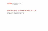 Memòria d’ativitats 201 8 - Pacte Industrial · 45a Reunió del Comitè Executiu del Pacte Industrial, celebrada al Palauet Can Buxeres de l’Hospitalet de Llobregat. 06/11/2018
