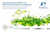 Escenario post COP 21: un llamamiento para las empresas · 2018-10-11 · vigor la segunda fase de este Protocolo, hasta finales de 2020. La COP 15, celebrada en Copenhague (Dinamarca)