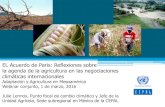 EL Acuerdo de Paris: Reflexiones sobre la agenda …s...EL Acuerdo de Paris: Reflexiones sobre la agenda de la agricultura en las negociaciones climáticas internacionales Adaptación