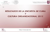 Presentación de PowerPoint - UPIITA · Encuesta de Clima y Cultura Organizacional (ECCO 2015) En el Marco del Programa para un Gobierno Cercano y Moderno (PGCM), derivado del Plan