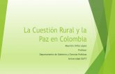 La Cuestión Rural y la Paz en Colombia · En agosto: $3.101. En lo corrido del año la devaluación ha sido del 27%. Reservas suman 144,69 billones de pesos. Se podría disponer