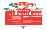 CARTEL ASAMBLEA DE BARRIOS - Amazon Web Services · o el mismo día de la celebración de la Asamblea antes del comienzo de este punto del orden del día. MARTES 12 NOVIEMBRE 18.00