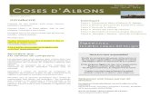 Coses d'Albons 7 · Tema 1 Presentació llibre d’Albons. S. Balateu Tema 2 Història del Camp de Futbol Pere Genic Tema 3 Festa de la Vellesa Tema 4 Procés del camí de vianants