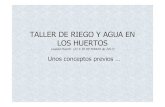 TALLER DE RIEGO (TEORÍA)-ed.04ciudad-huerto.org/wp-content/uploads/2015/10/... · Sobreexplotación de acu íferos (intrusión salina) Alteración del medio por construcción de