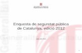 Enquesta de seguretat pública de Catalunya, edició 2012 · Incidents delictius Enquesta de seguretat pública de Catalunya. Edició 2012 4 . Evolució del record espontani de victimització,