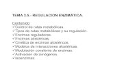 TEMA 3.5.- REGULACION ENZIMÁTICA.umh1163.edu.umh.es/wp-content/uploads/sites/838/2018/02/Tema-3… · TEMA 3.5.- REGULACION ENZIMÁTICA. Contenido: !Control de rutas metabólicas.