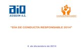 “DÍA DE CONDUCTA RESPONSABLE 2014” · Integrantes del Jurado 2014 Distinciones Especiales INTEGRANTE CARGO / INSTITUCIÓN Sr. Jose Antonio Lavin Presidente del Directorio, Asiquim