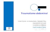Unidad Docente de Anestesiología y Patología Crítica …biocritic.es/wp-content/uploads/2020/01/Trauma-abdominal.pdf · Manejo del traumatismo abdominal. Inspección. Exploración