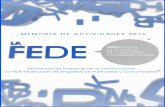 FEDE - Amazon Web Services€¦ · Convenio Colectivo II Foro Cultura Empresa Premios FEDEPE 2016 Otras colaboraciones OJD Asesoría laboral La FEDE-Aepe Barómetro Sectorial de la