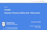 Ganancias Personas Jurídicas 2019 - Primera partelivedirecto.com/thomsonreuters/2020/presentaciones/Material Jorna… · Amortizaciones acumuladas 2018 1 año vida útil = 20% (28.334)