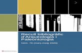 Recull bibliogràfic d’Arqueologia i Paleontologia · 2020-06-04 · Redacció i edició. Núria Clua Garcia Servei d’Arqueologia i Paleontologia D.L.: B 24659-2015 ISSN 2462-3350